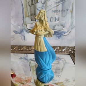 AVON VINTAGE SOMEWHERE Dutch Girl Blue Skirt With Flowers Collectible Bottle